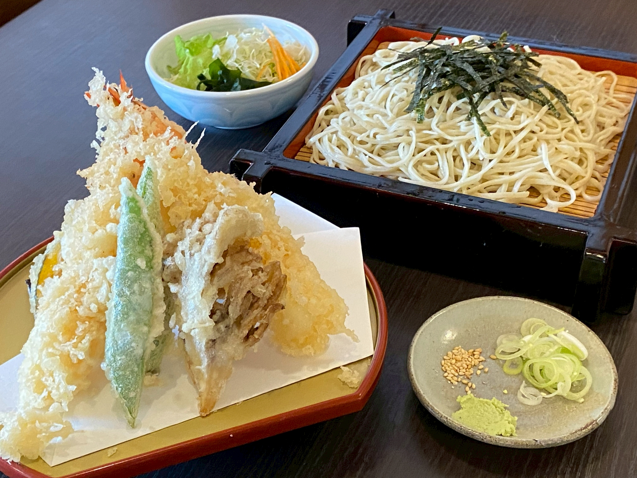 天ぷらとそばのお膳